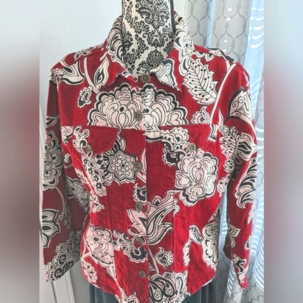 Candy Couture Floral, Sequined Denim Jacket